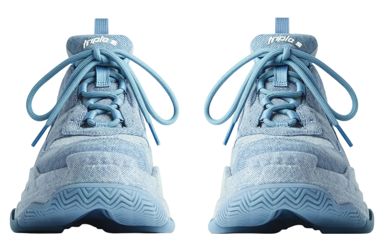 balenciaga triple s denim wmns blue 1