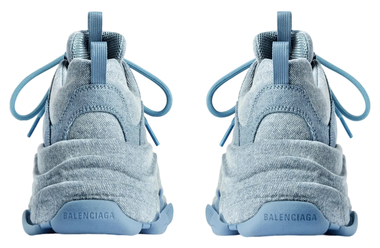 balenciaga triple s denim wmns blue 2