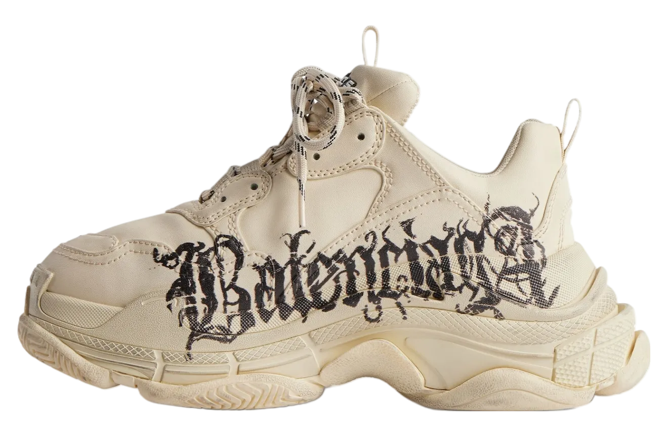 balenciaga triple s diy metal white red 2