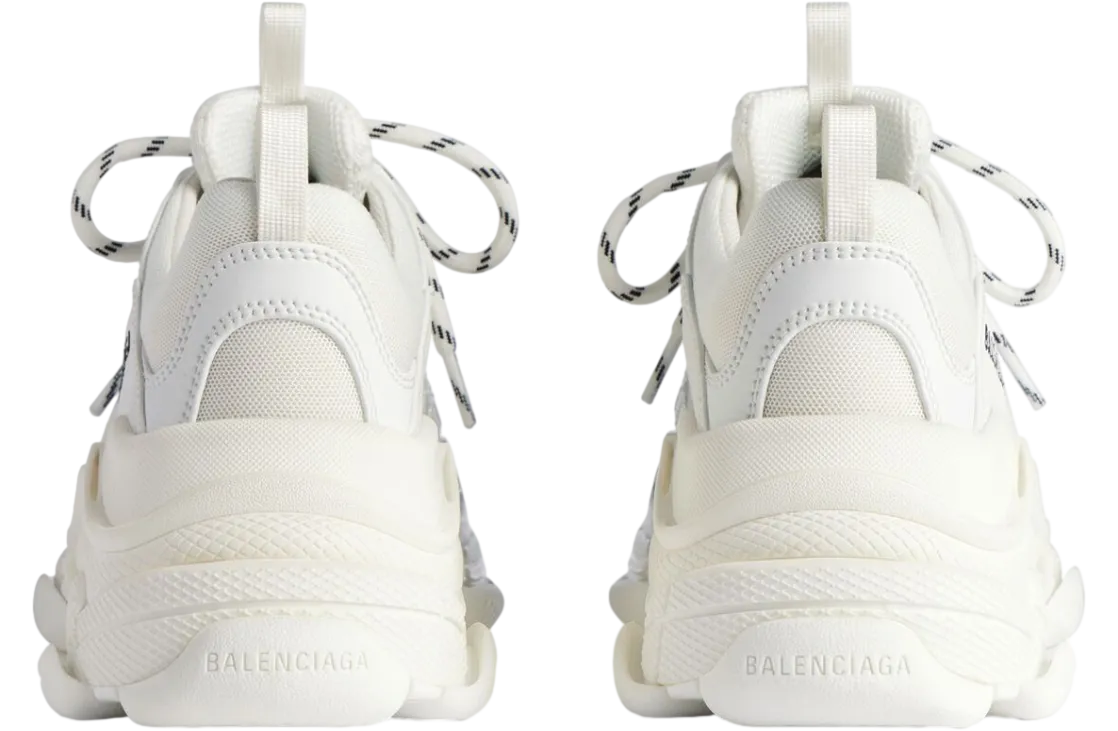 balenciaga triple s glitter spray wmns white silver 3