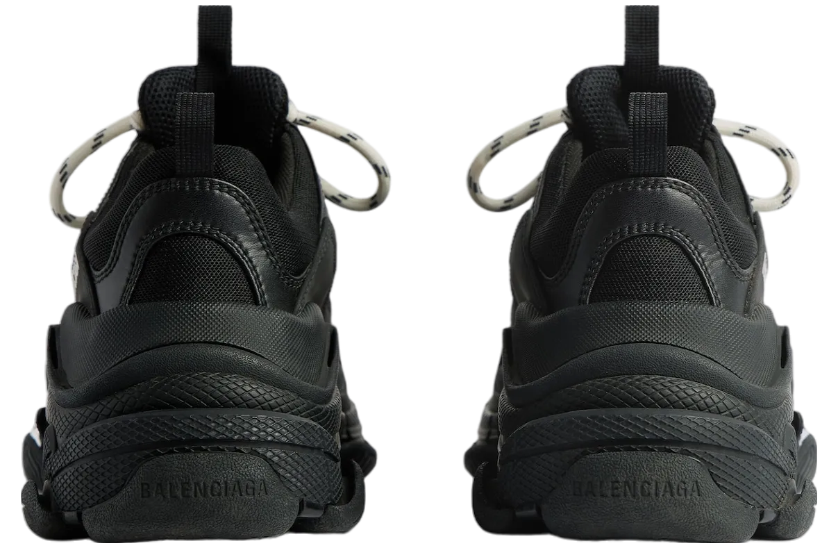 balenciaga triple s wmns black white 3