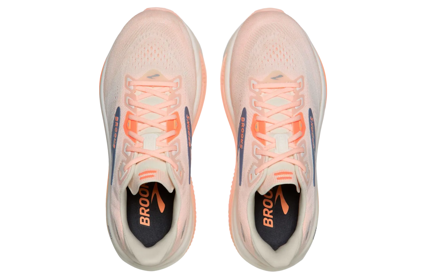 brooks ghost 18 wmns star white cyber peach 1