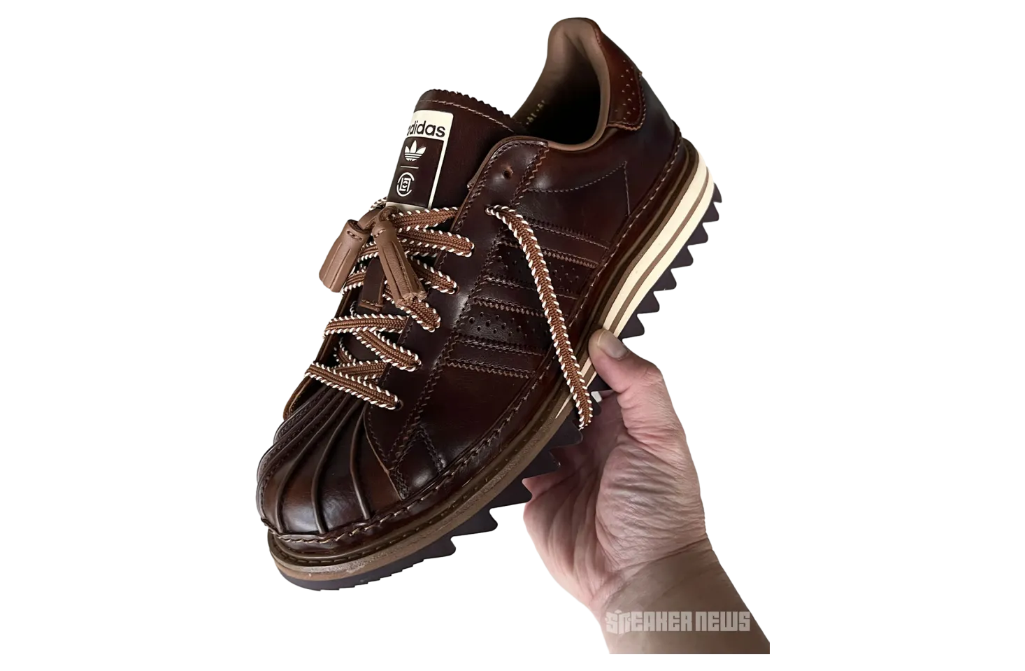 clot x adidas superstar wild brown 3