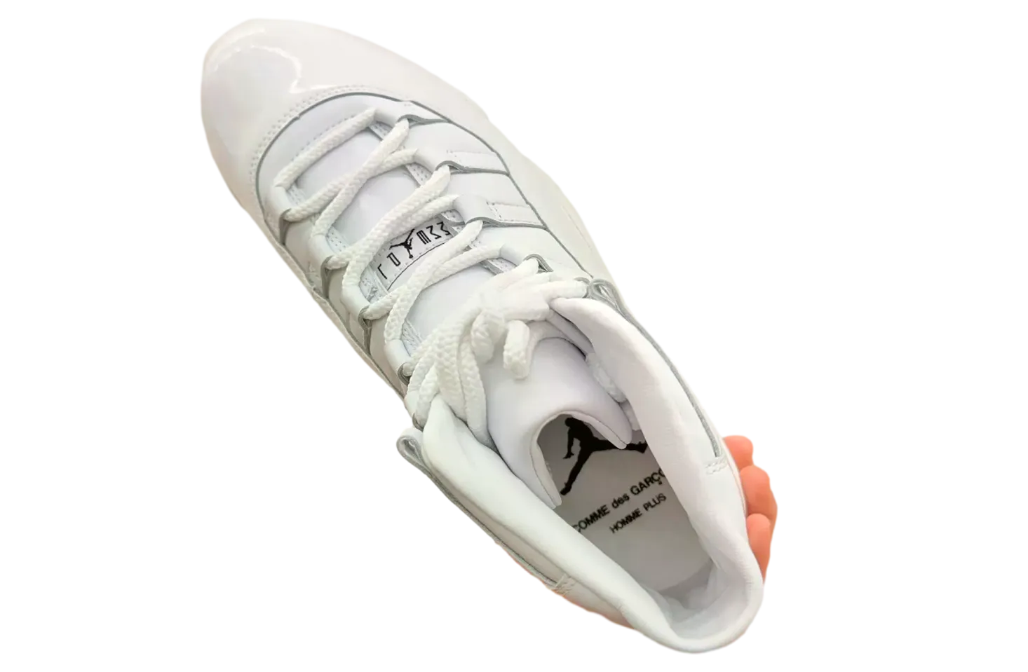 comme des garcons homme plus x air jordan 11 white black 4