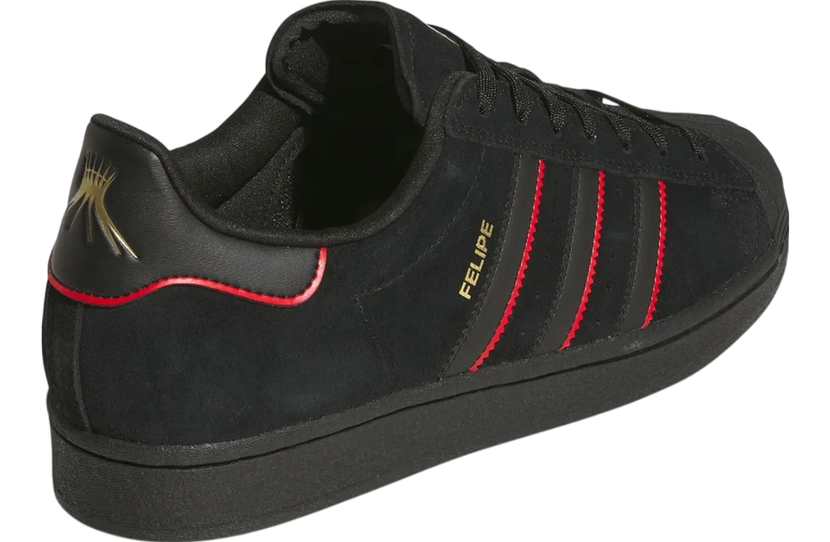 felipe gustavo x adidas superstar adv core black better scarlet 2