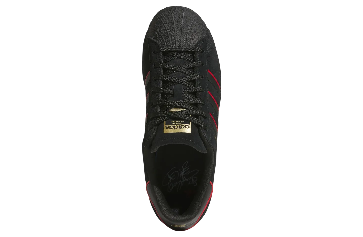 felipe gustavo x adidas superstar adv core black better scarlet 3