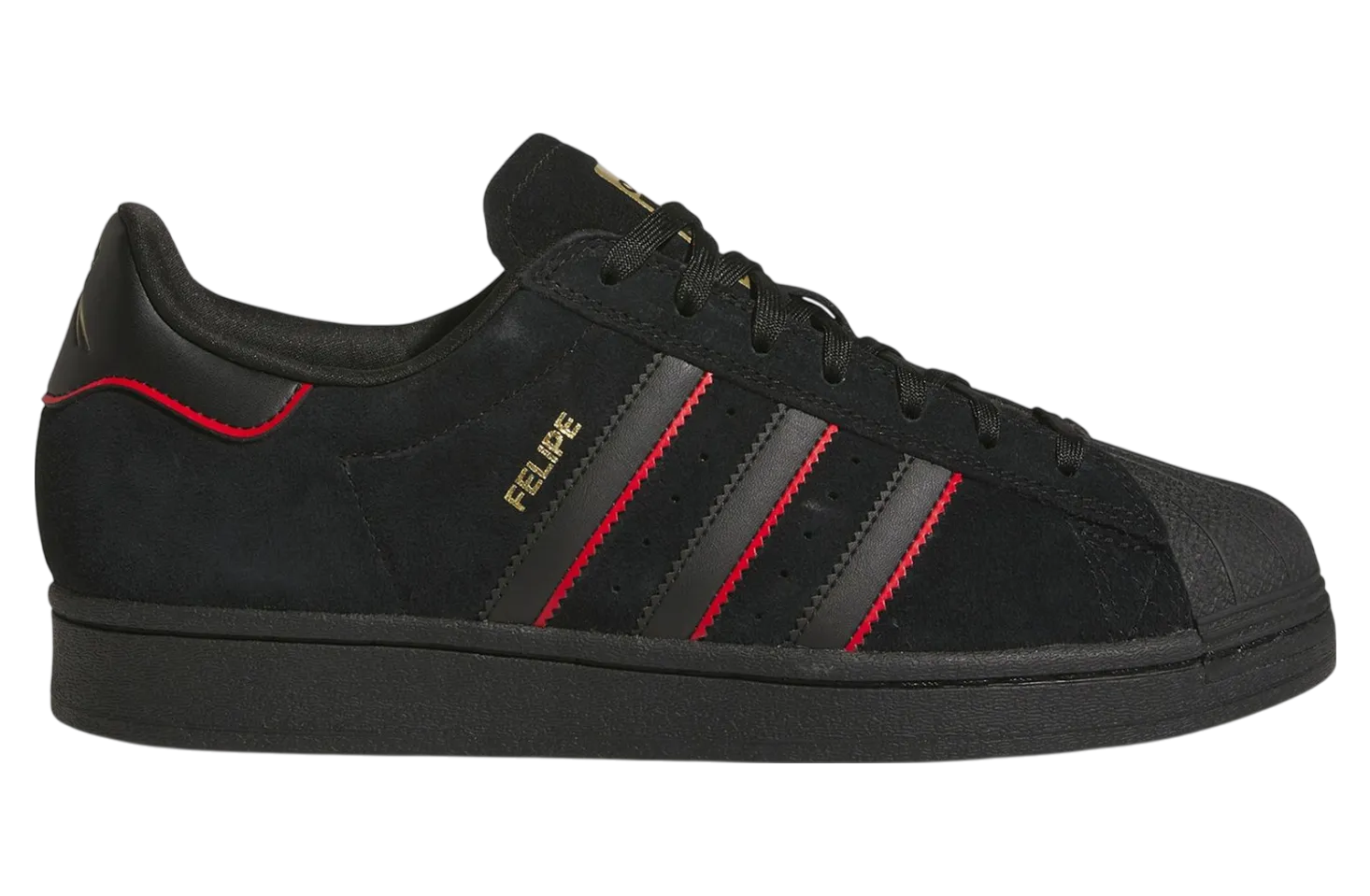 felipe gustavo x adidas superstar adv core black better scarlet