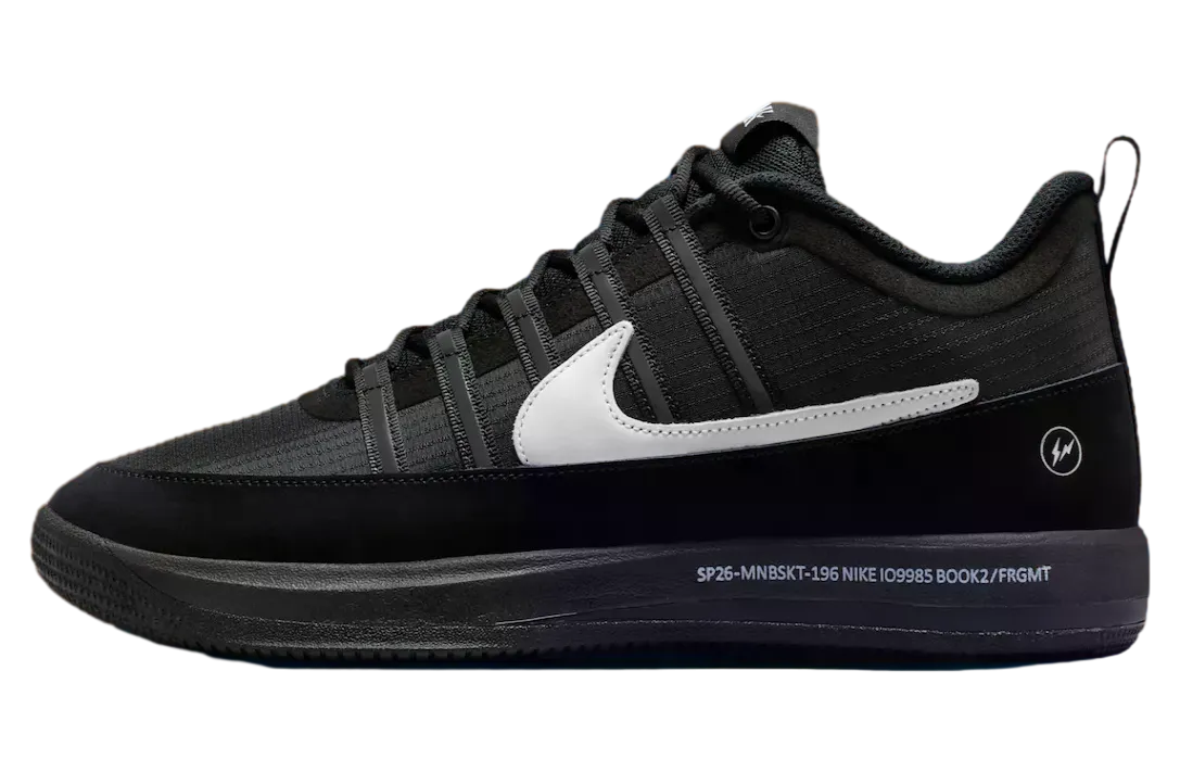 fragment x nike book 2 black white
