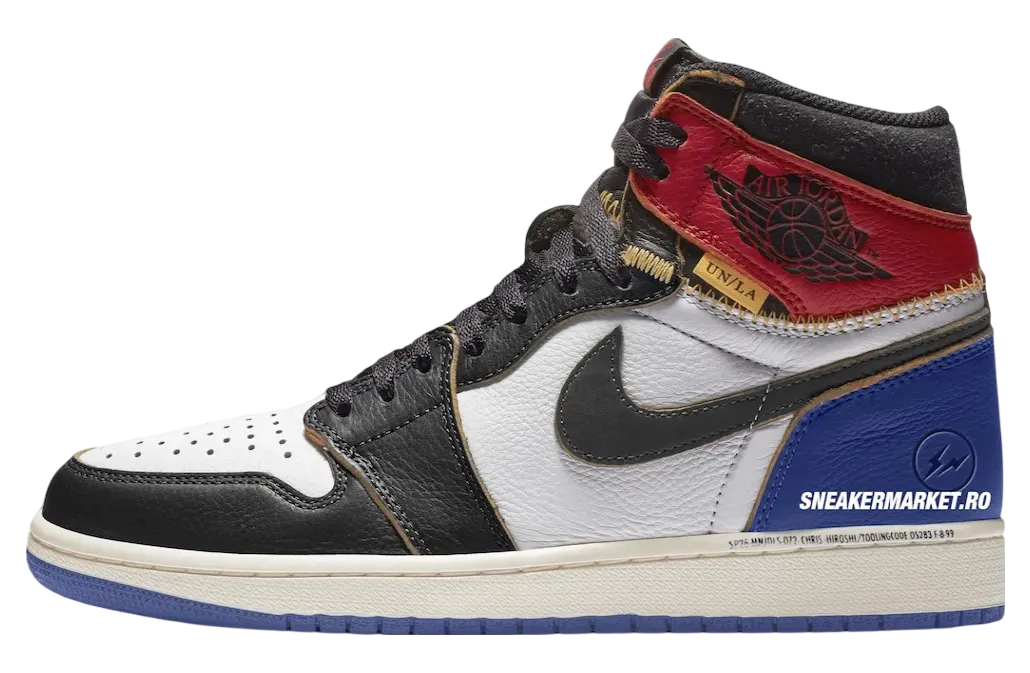 fragment x union x air jordan 1 high og black white