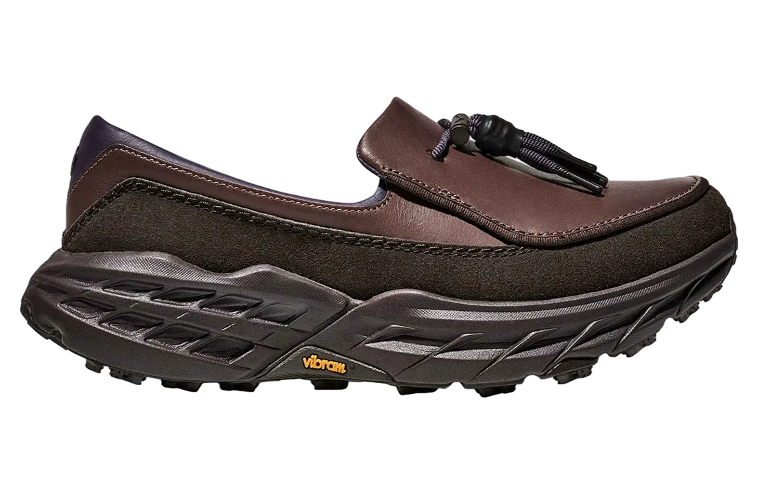 hoka speed loafer walnut