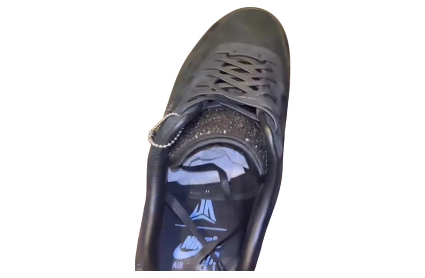 ja morant x nike air force 1 low luxe black metallic silver 0