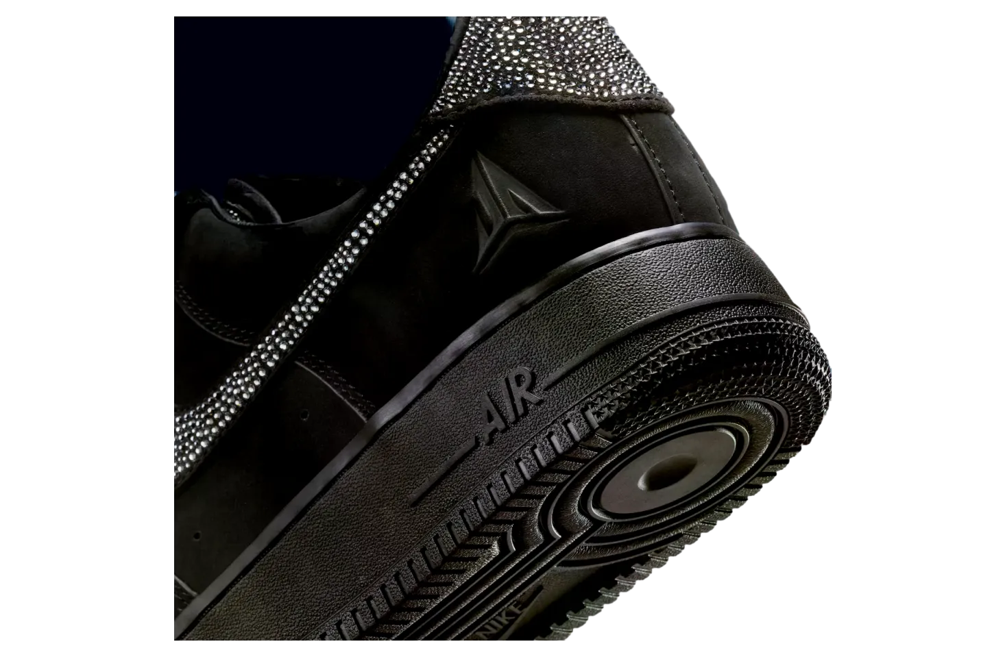 ja morant x nike air force 1 low luxe black metallic silver 8