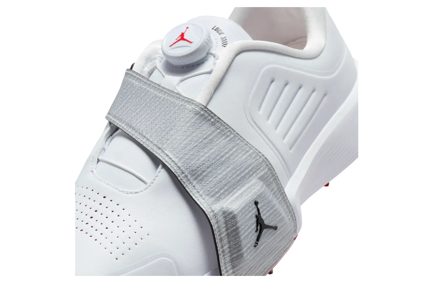 jordan air rev golf white metallic silver 5
