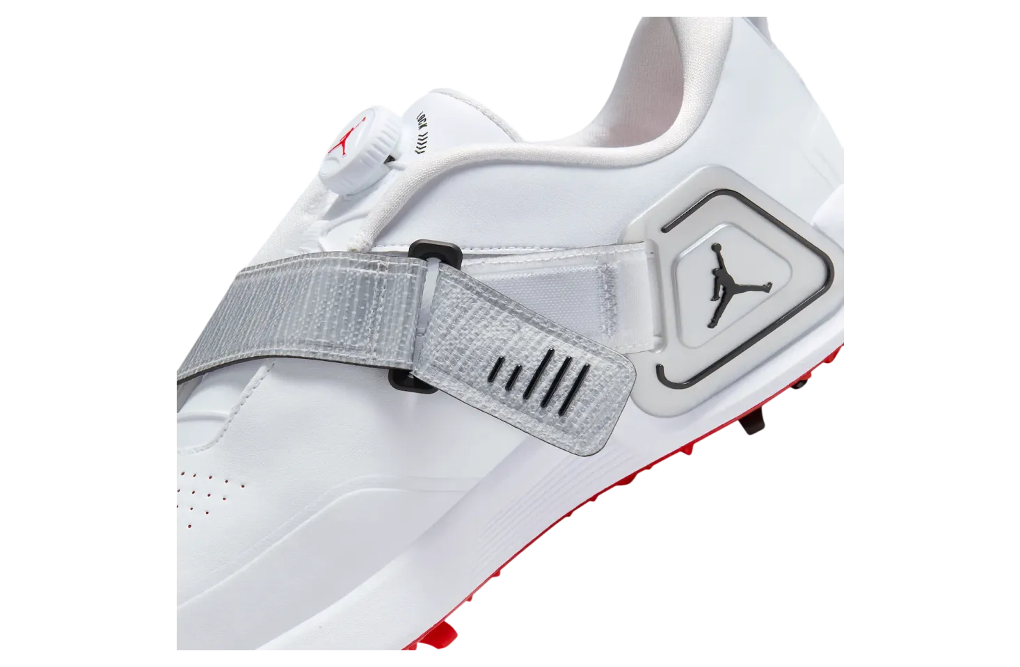 jordan air rev golf white metallic silver 6