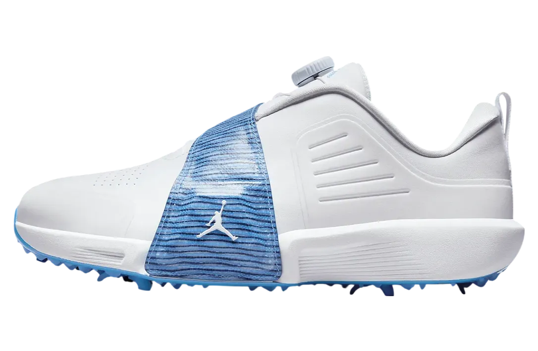jordan air rev golf white university blue