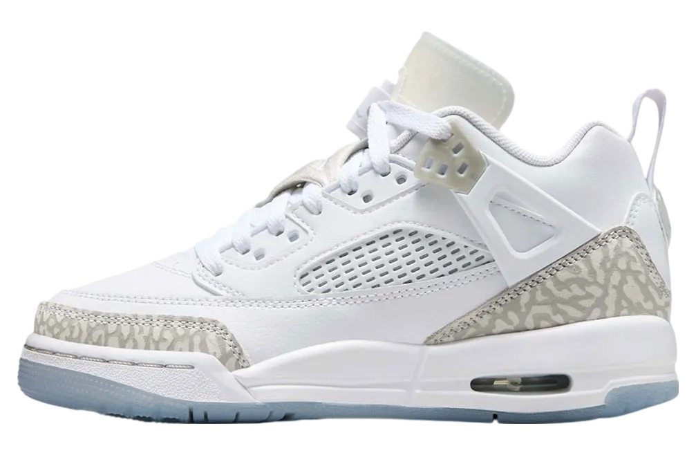 jordan spizike low gs white grey