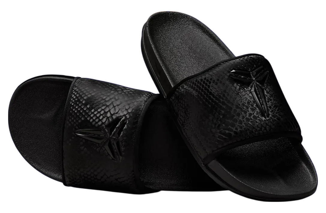 kobe bryant x nike offcourt slide triple black 0
