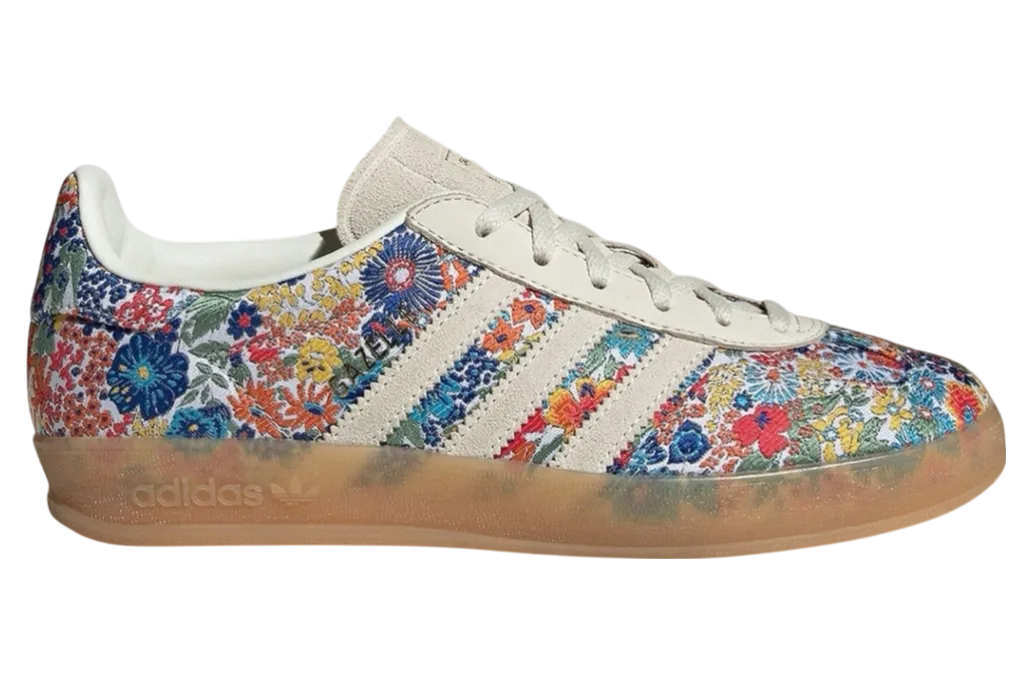 liberty london x adidas gazelle floral cream