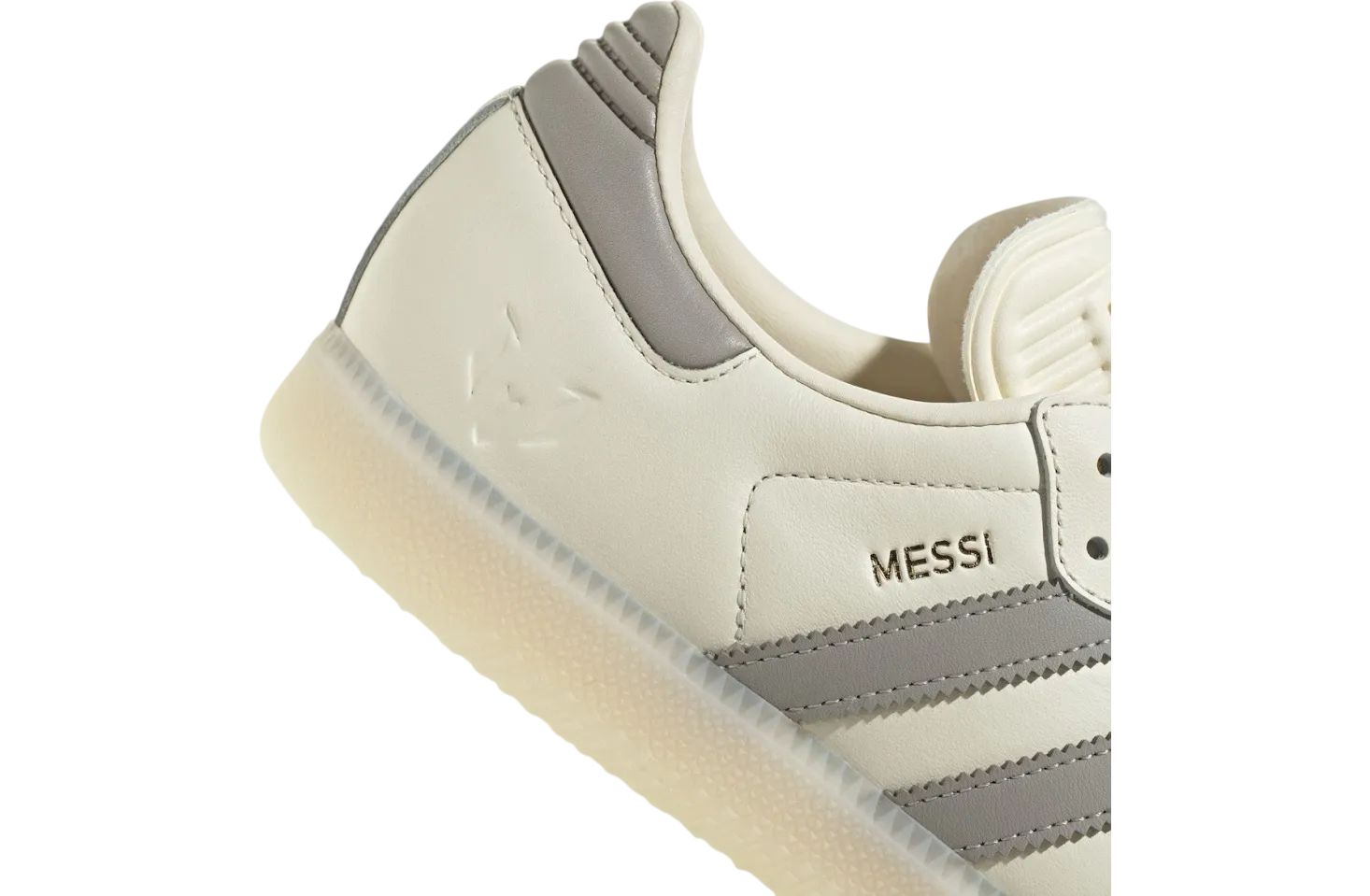 lionel messi x adidas samba cream white light brown 4