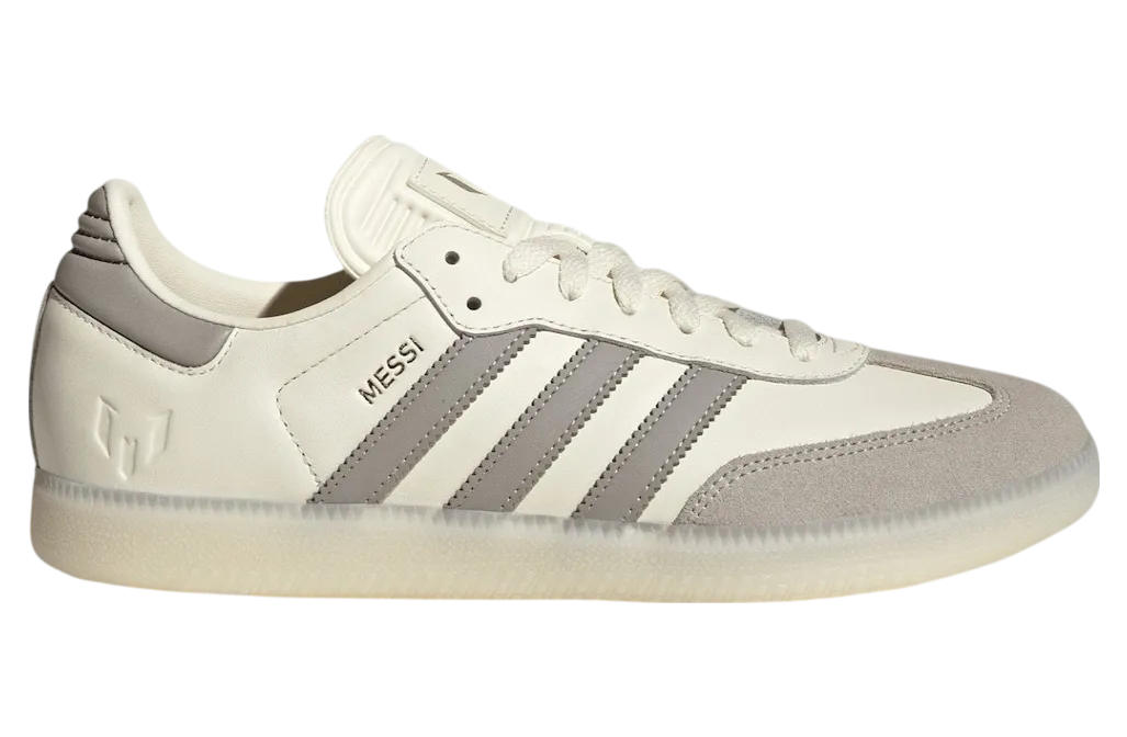 lionel messi x adidas samba cream white light brown