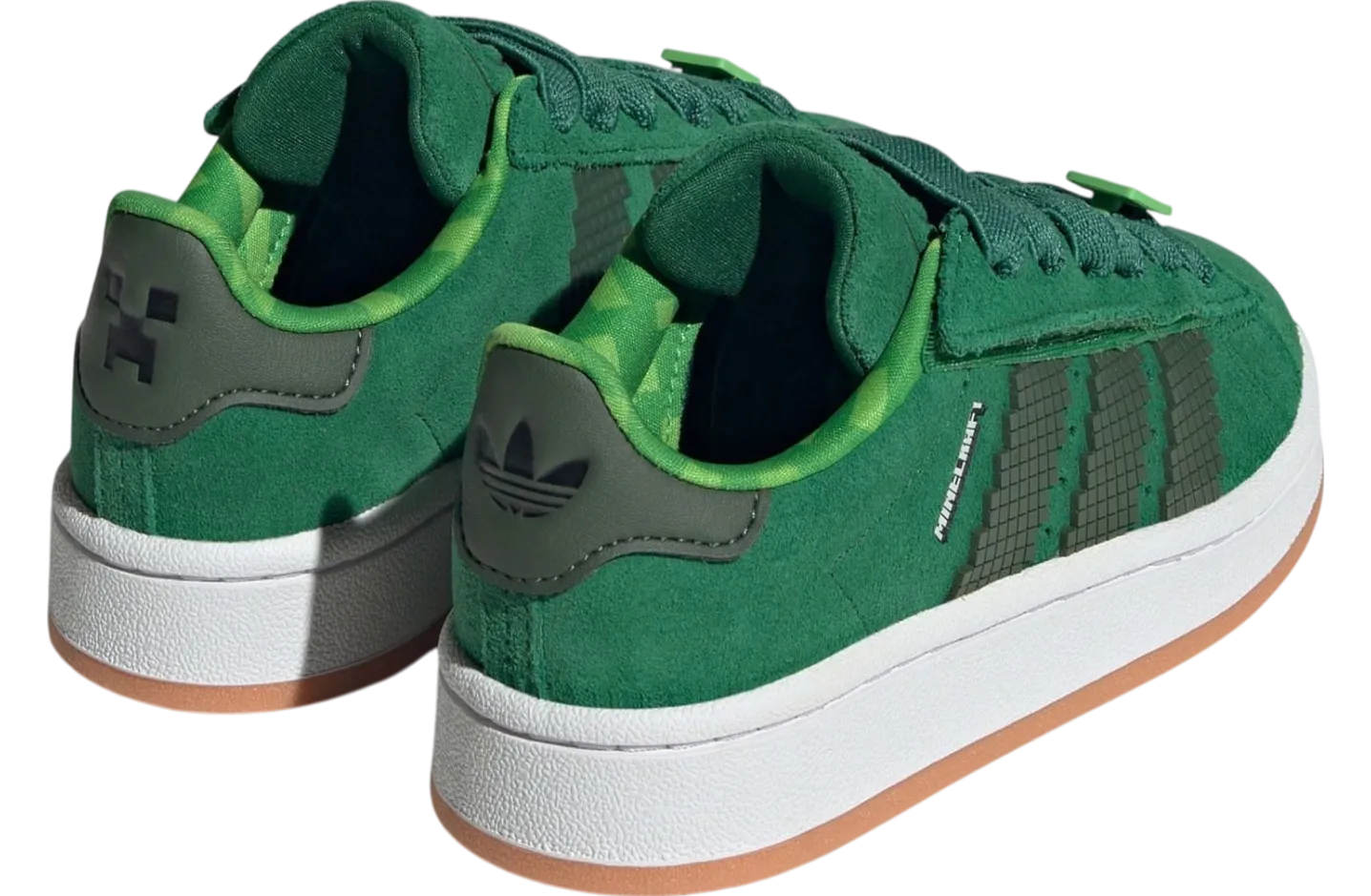 minecraft x adidas campus 00s green white gum 4