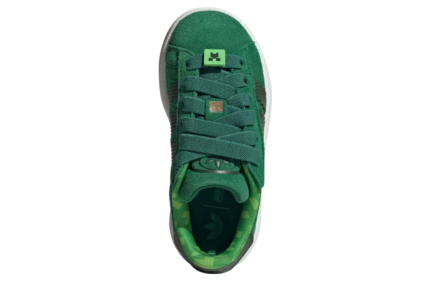 minecraft x adidas campus 00s green white gum 5
