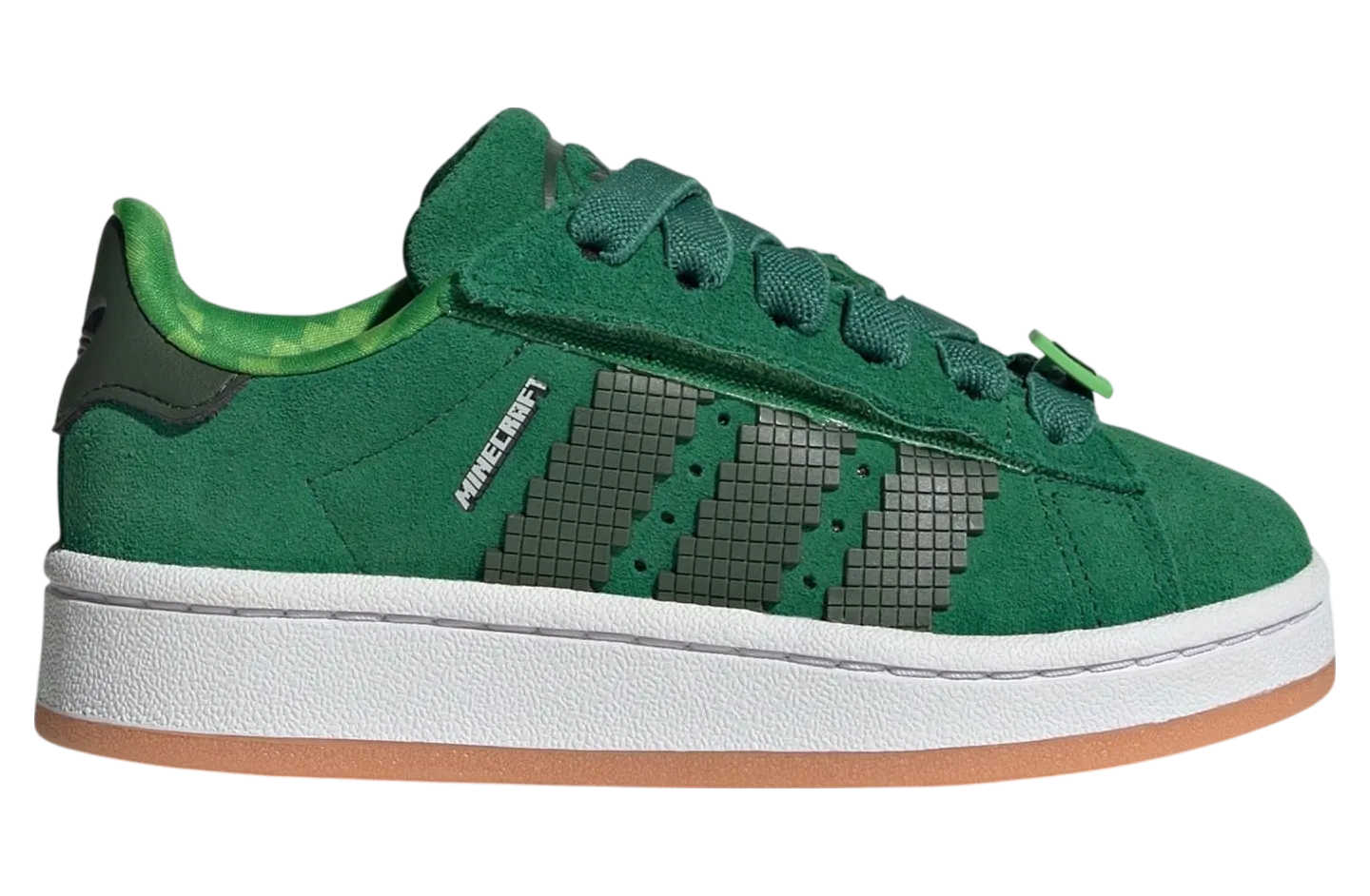 minecraft x adidas campus 00s green white gum