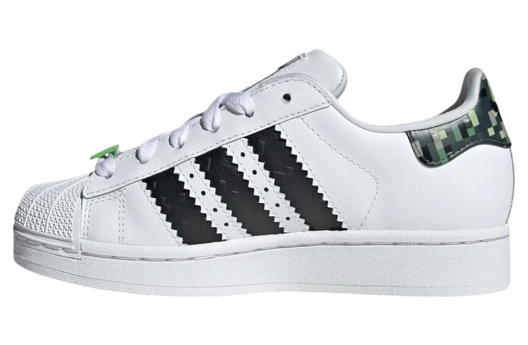 minecraft x adidas superstar gs creeper 1