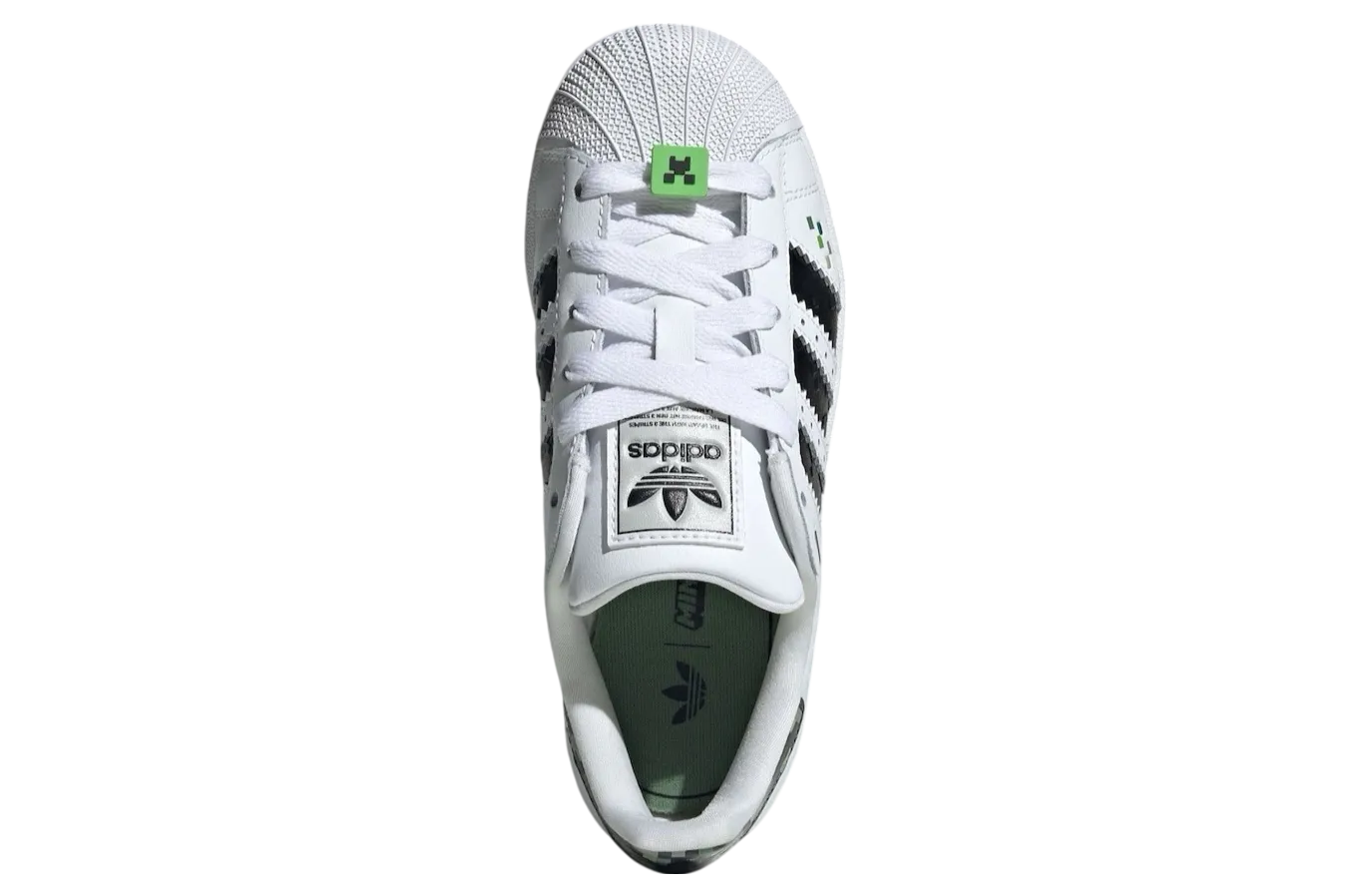 minecraft x adidas superstar gs creeper 3