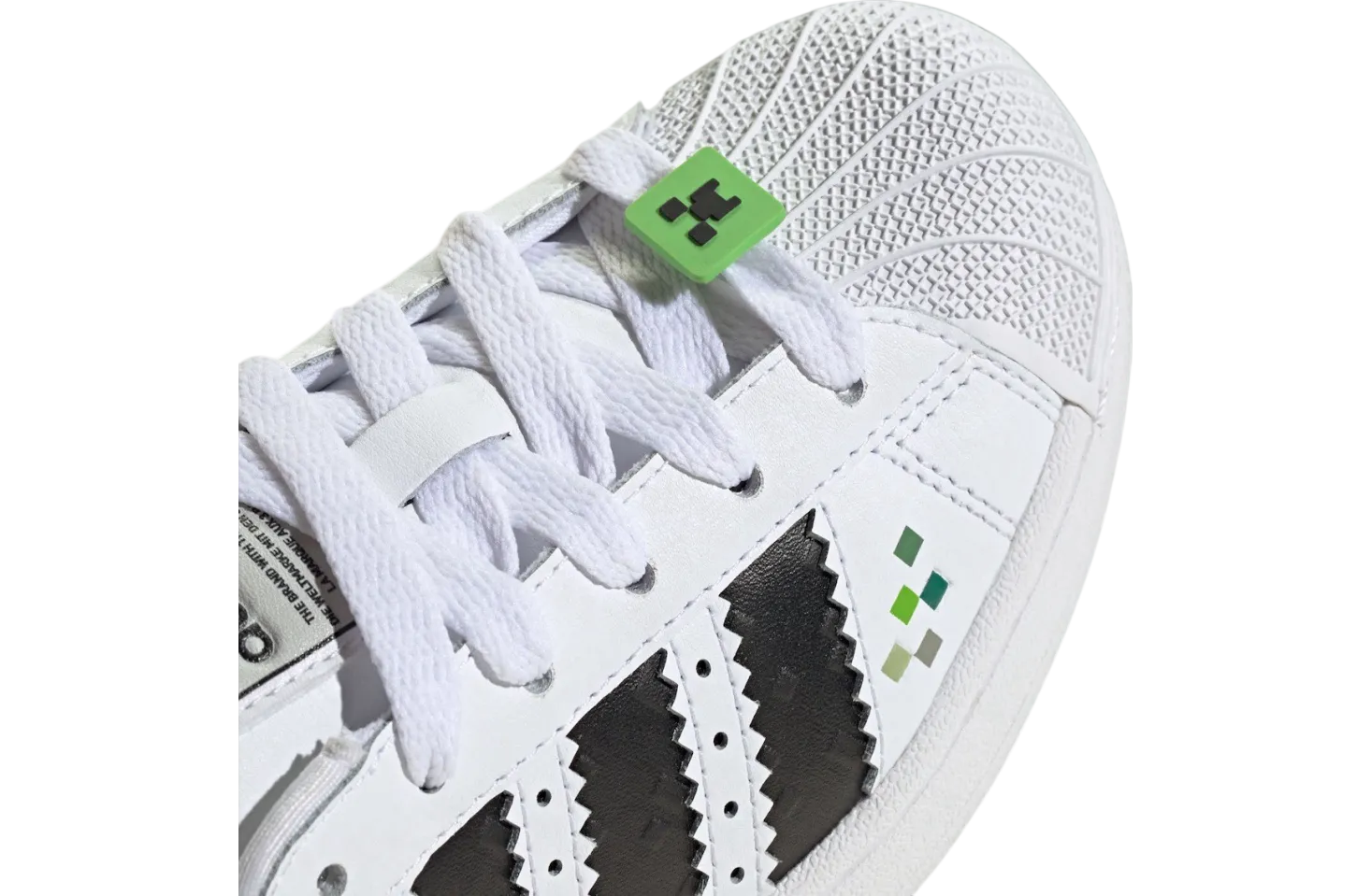 minecraft x adidas superstar gs creeper 5