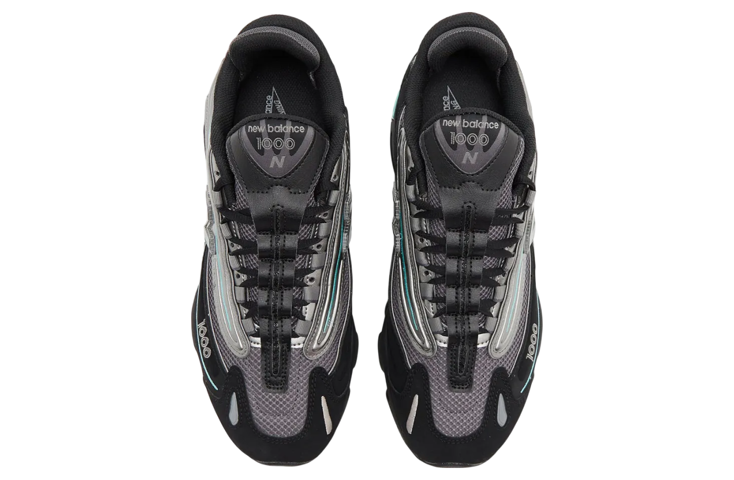 new balance 1000 black teal 2