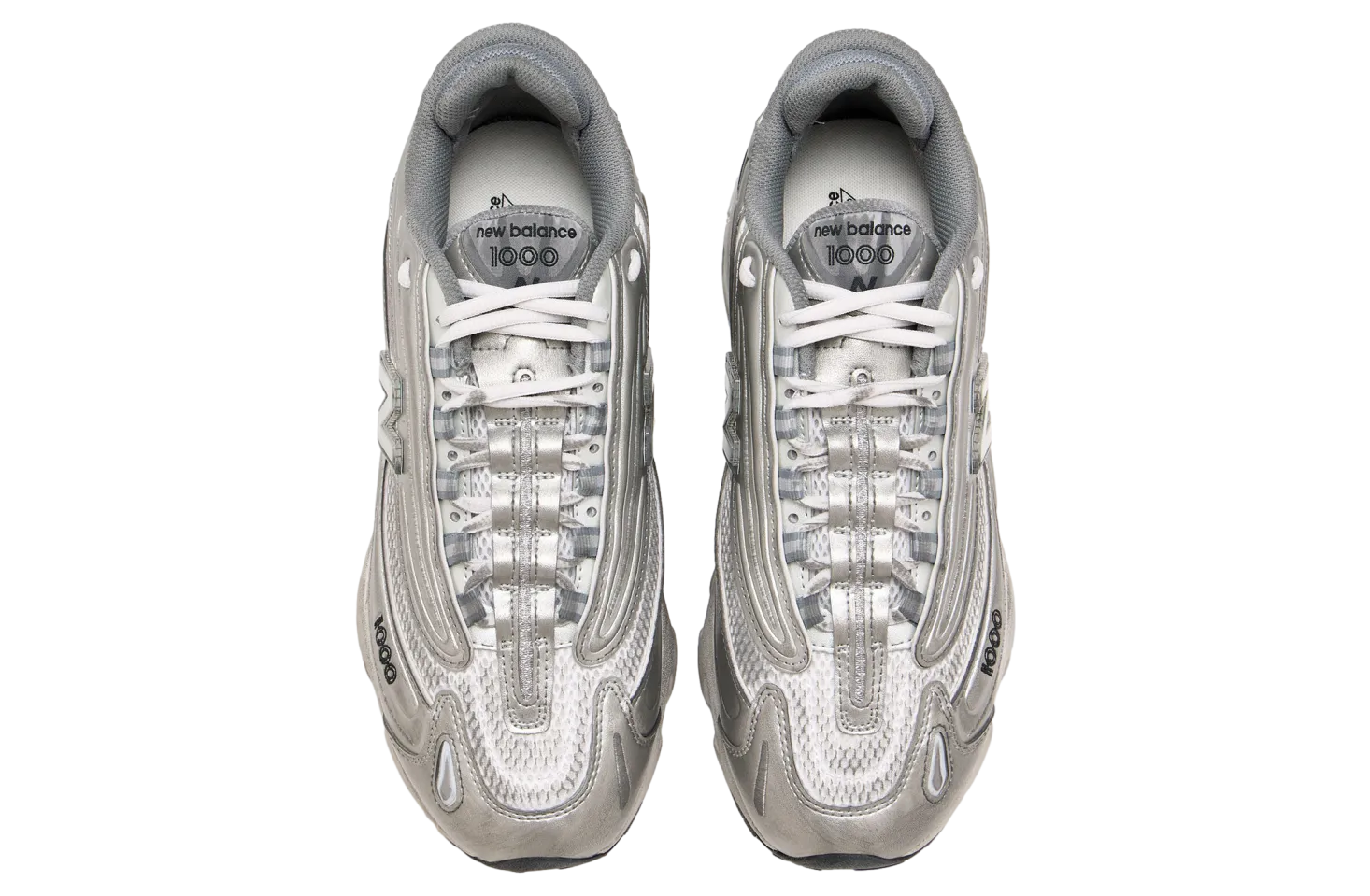new balance 1000 silver metallic white 1