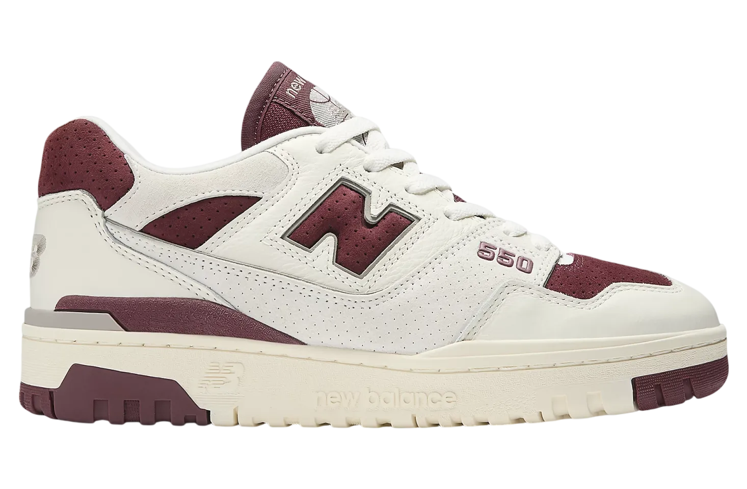 new balance 550 sea salt burgundy 1