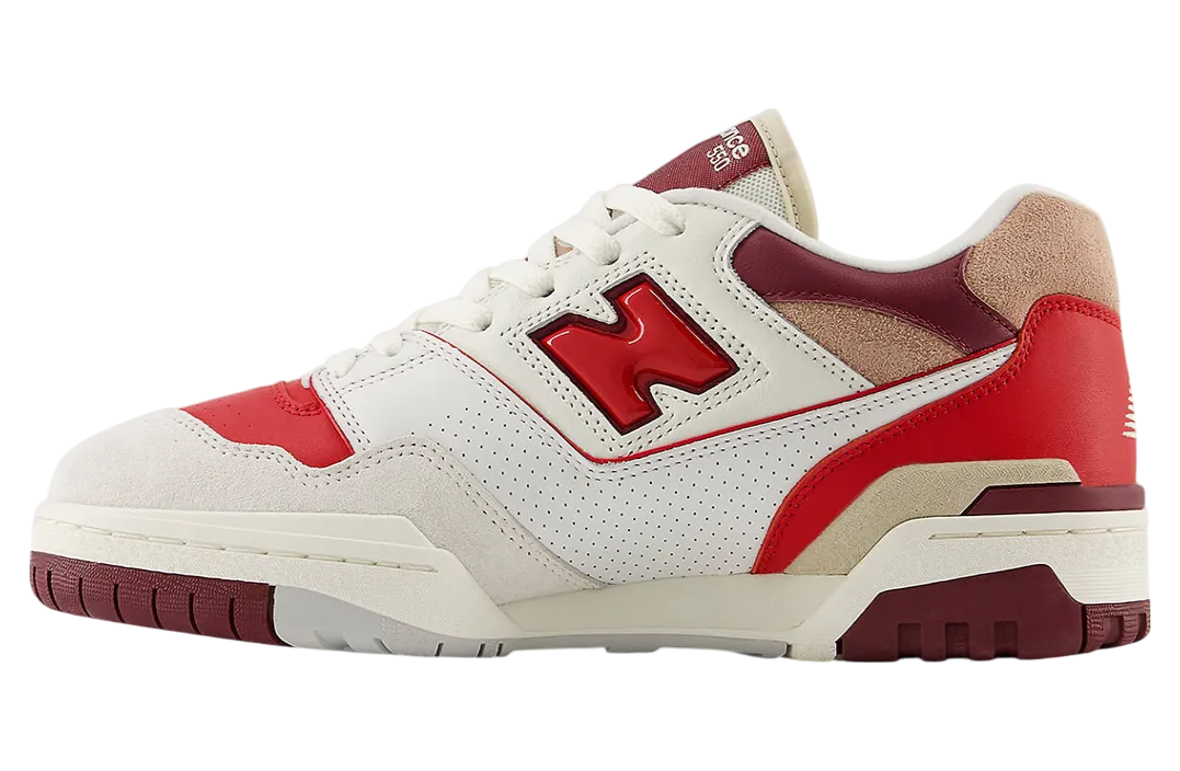 new balance 550 white red maroon 1
