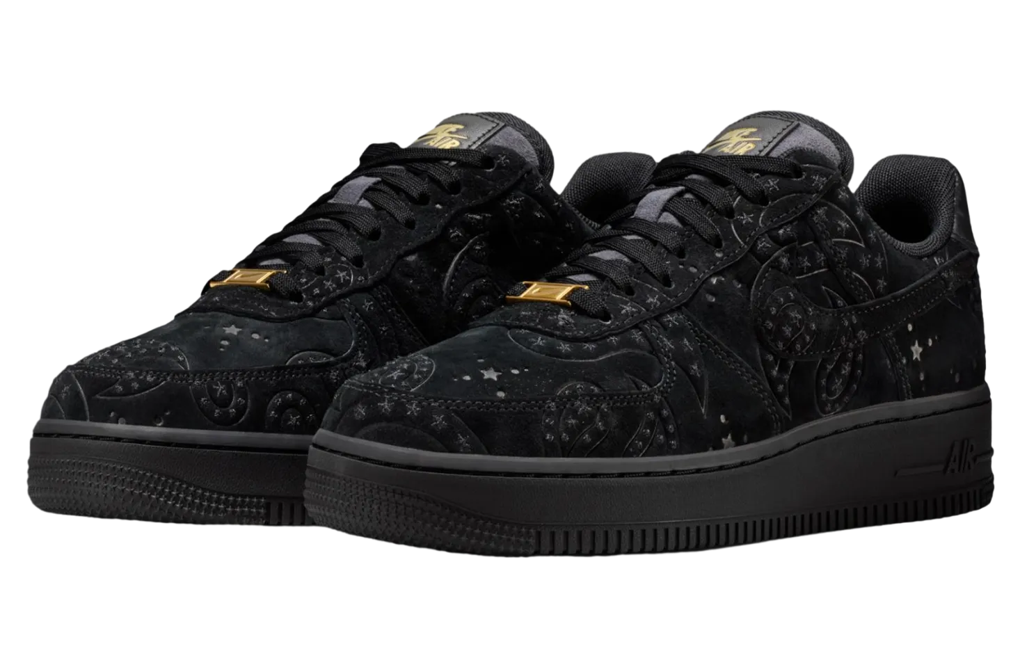 nike air force 1 low black metallic gold 1 2