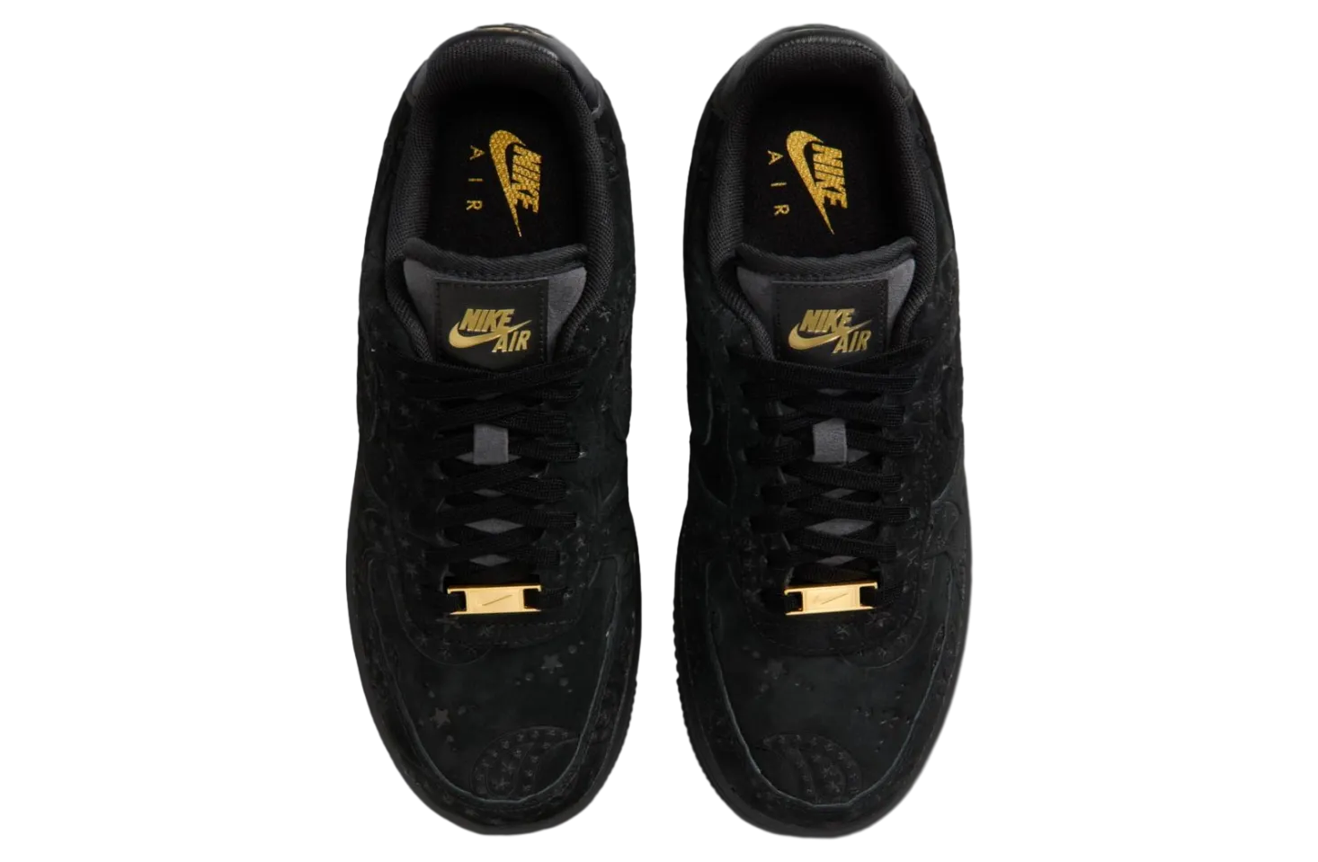 nike air force 1 low black metallic gold 1 4