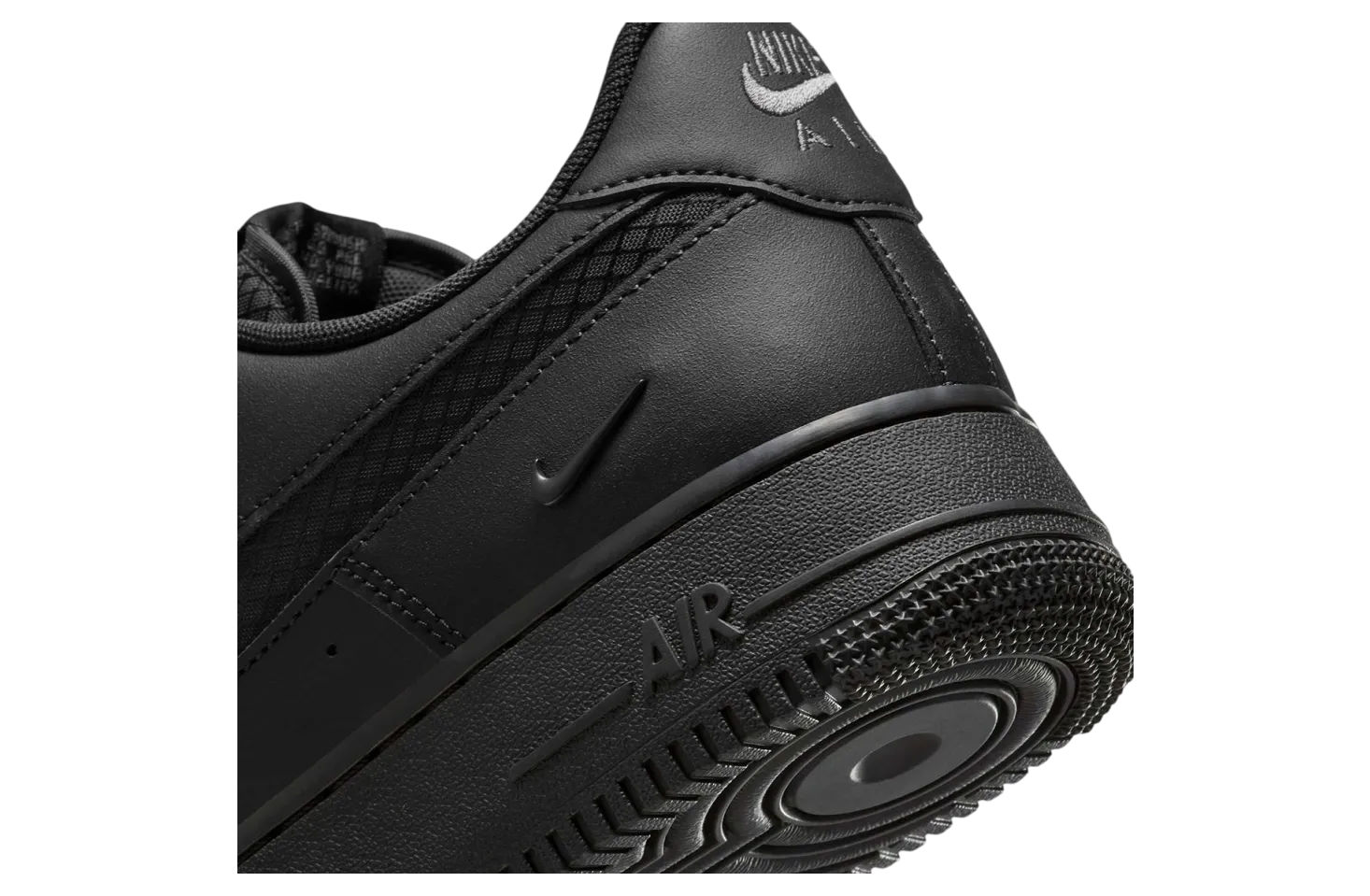 nike air force 1 low black nylon swoosh 4
