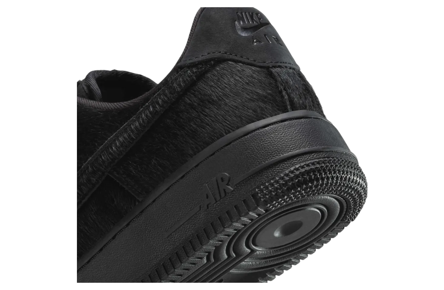 nike air force 1 low black pony hair 6
