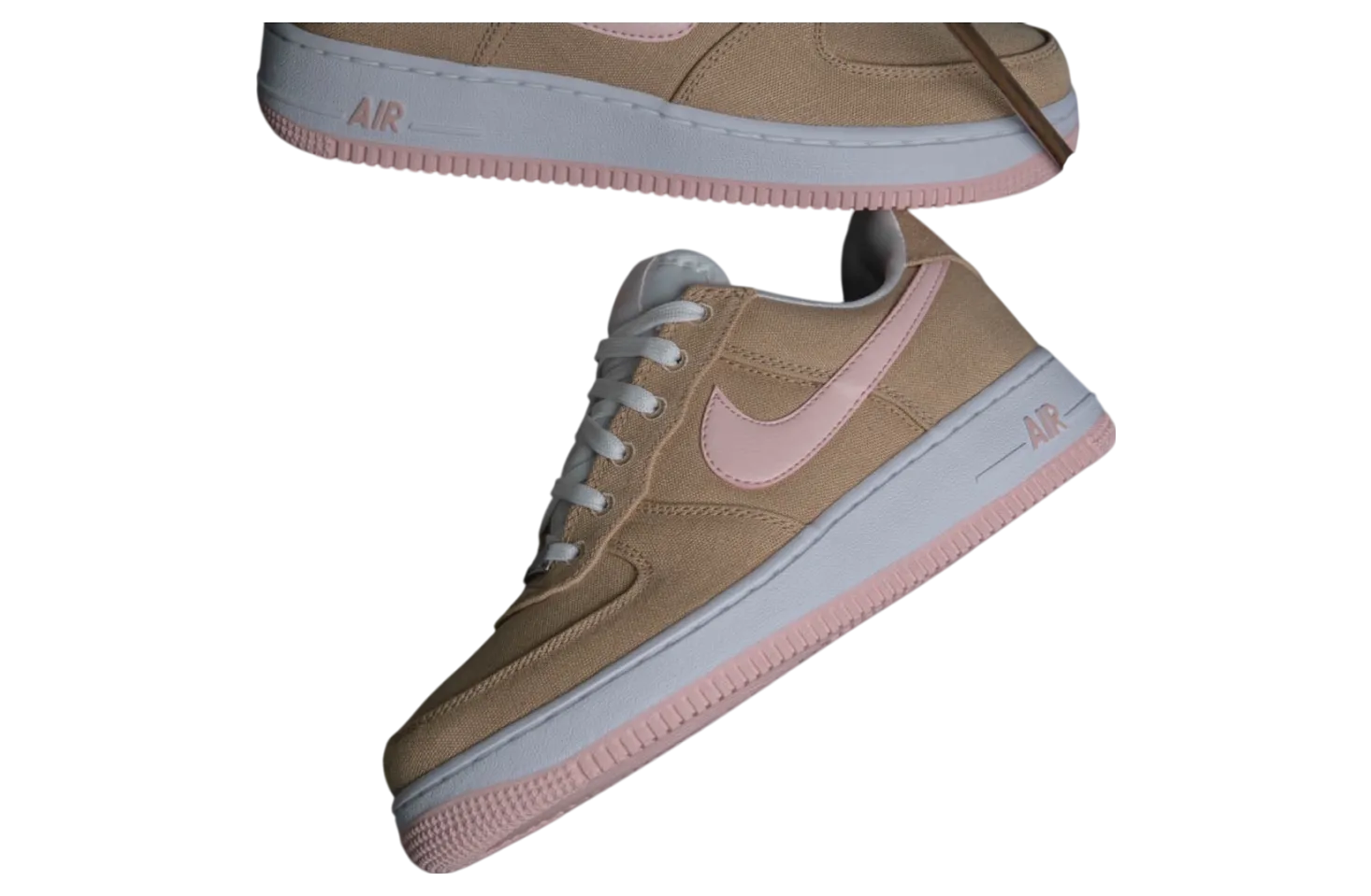 nike air force 1 low canvas linen white 0