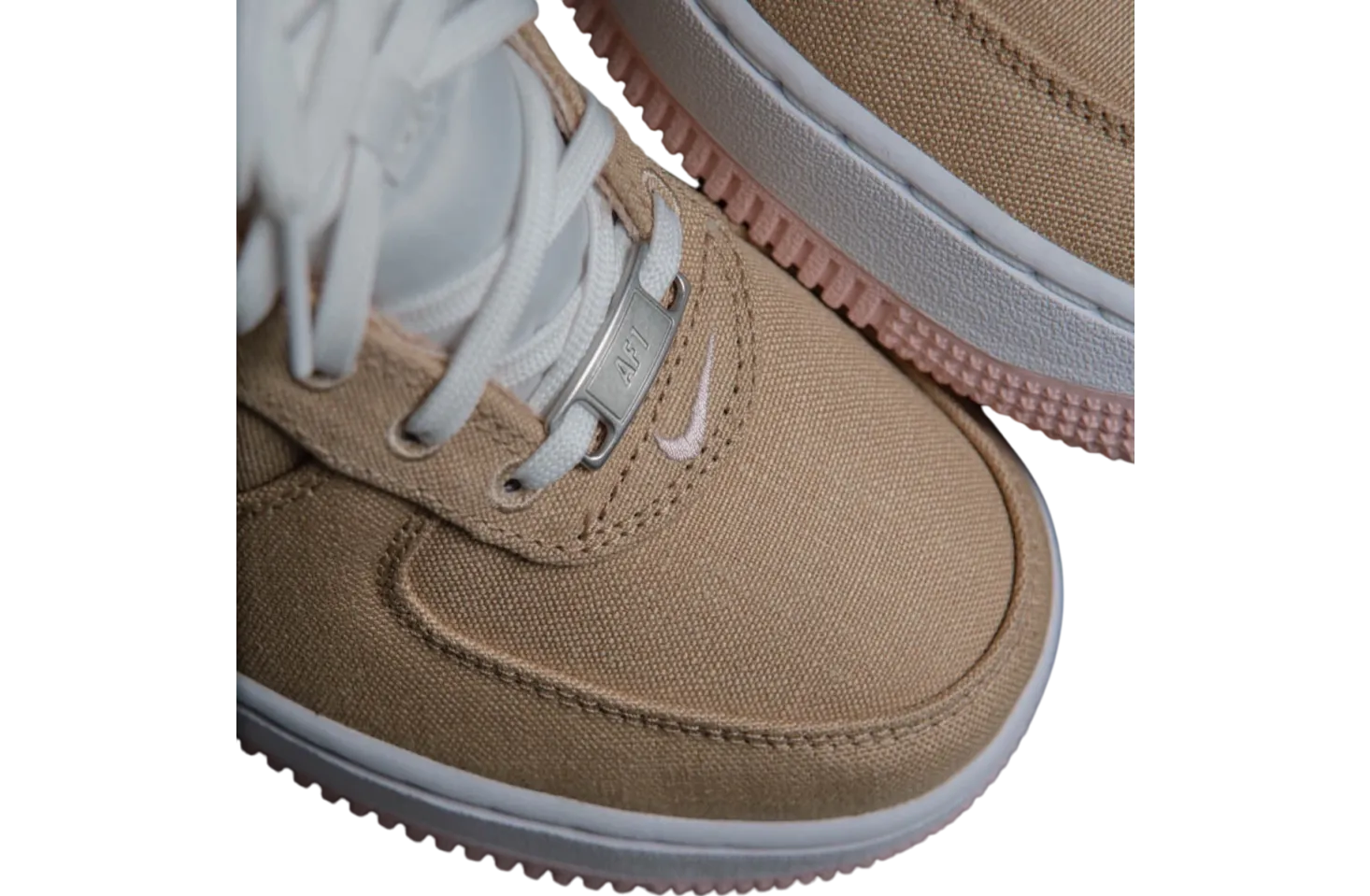 nike air force 1 low canvas linen white 3