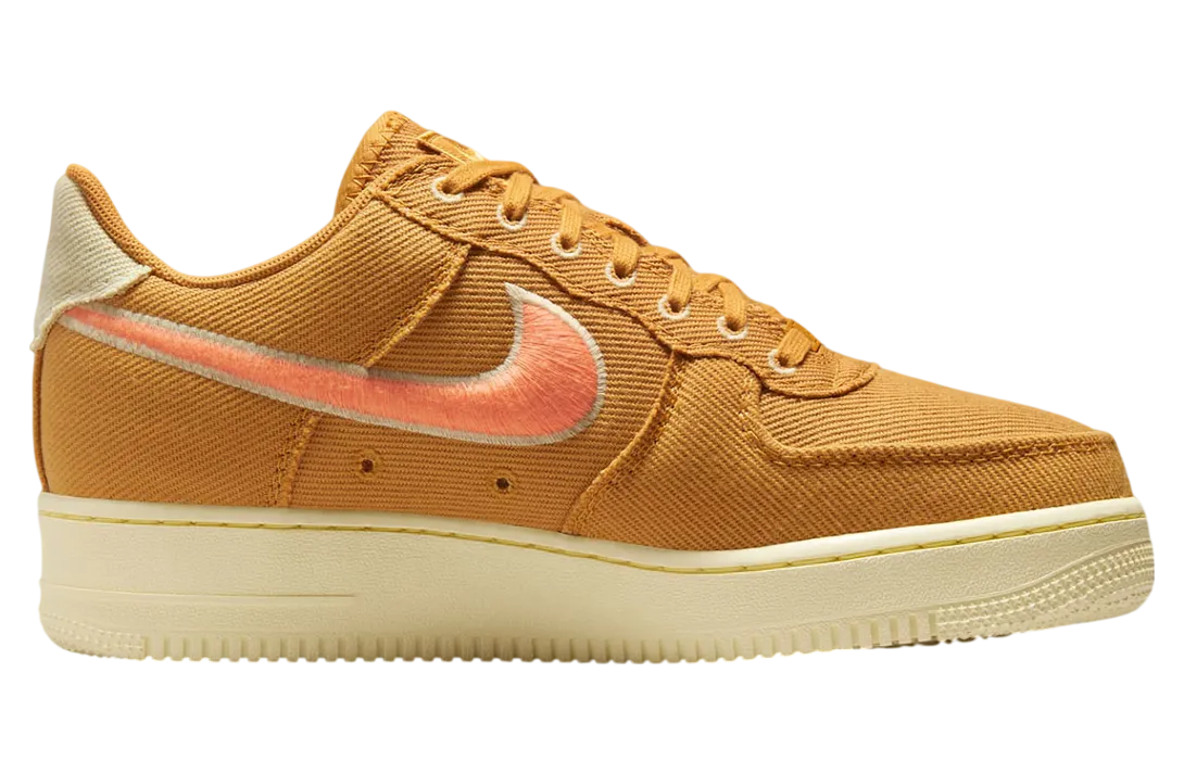 nike air force 1 low canvas tan orange 1