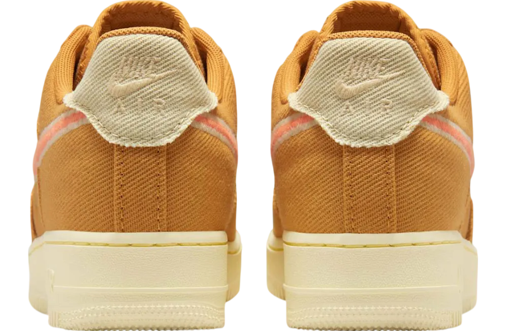 nike air force 1 low canvas tan orange 3