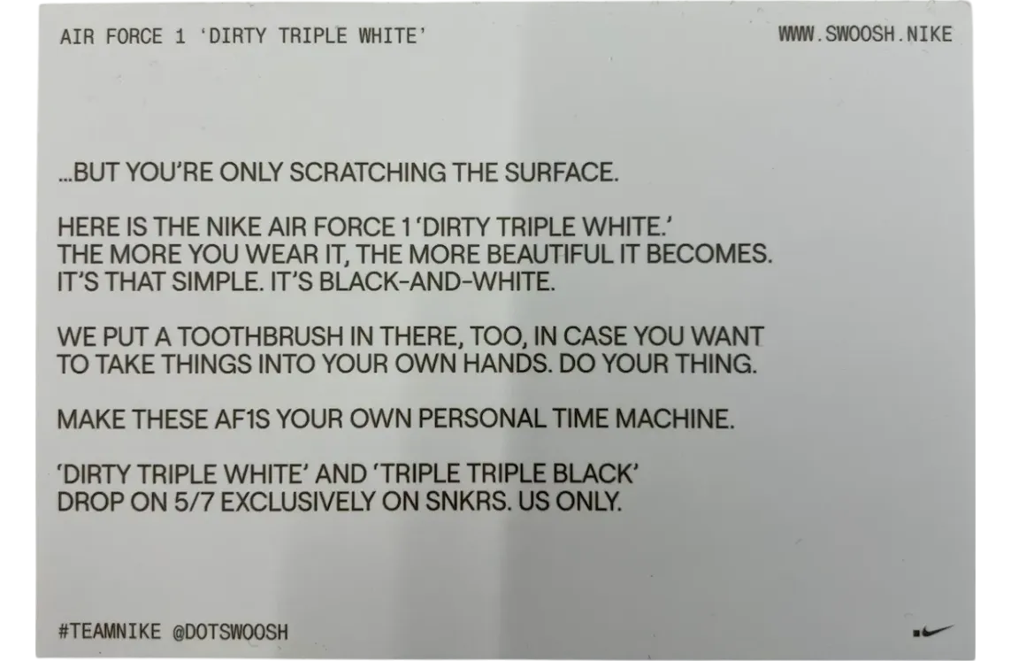 nike air force 1 low dirty triple white 0