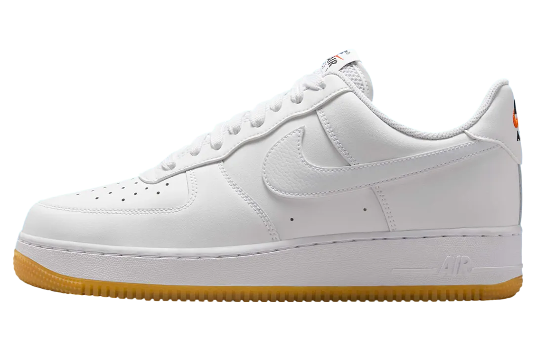 nike air force 1 low gum yellow safety orange