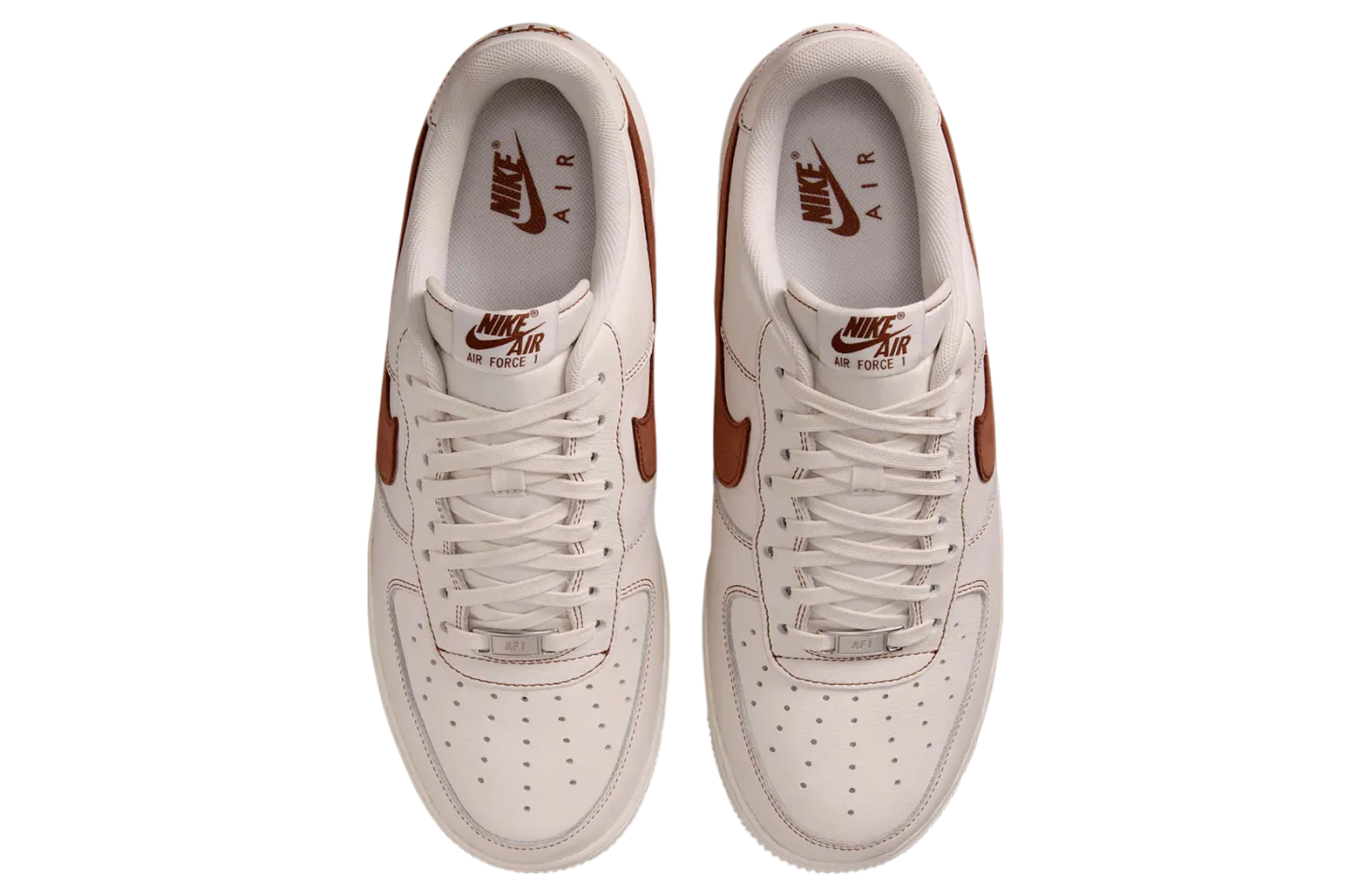 nike air force 1 low ivory saddle brown 1