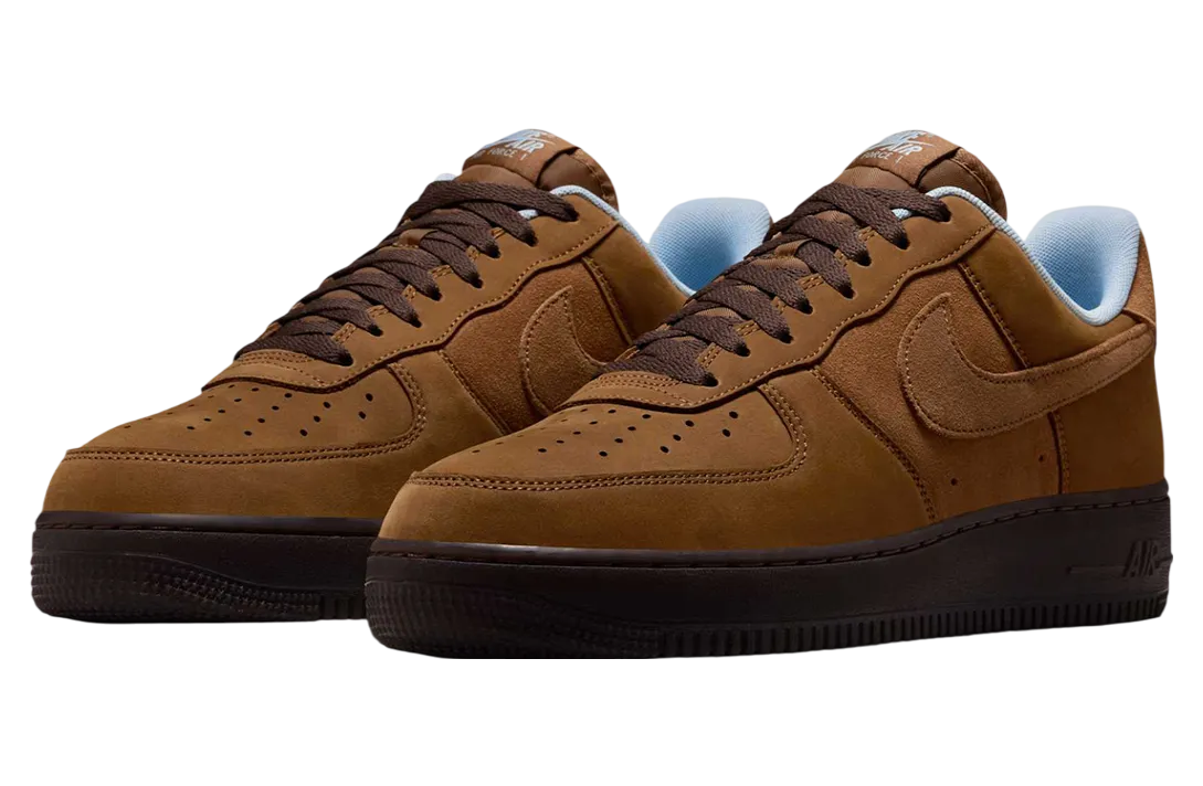 nike air force 1 low light british tan blue 0
