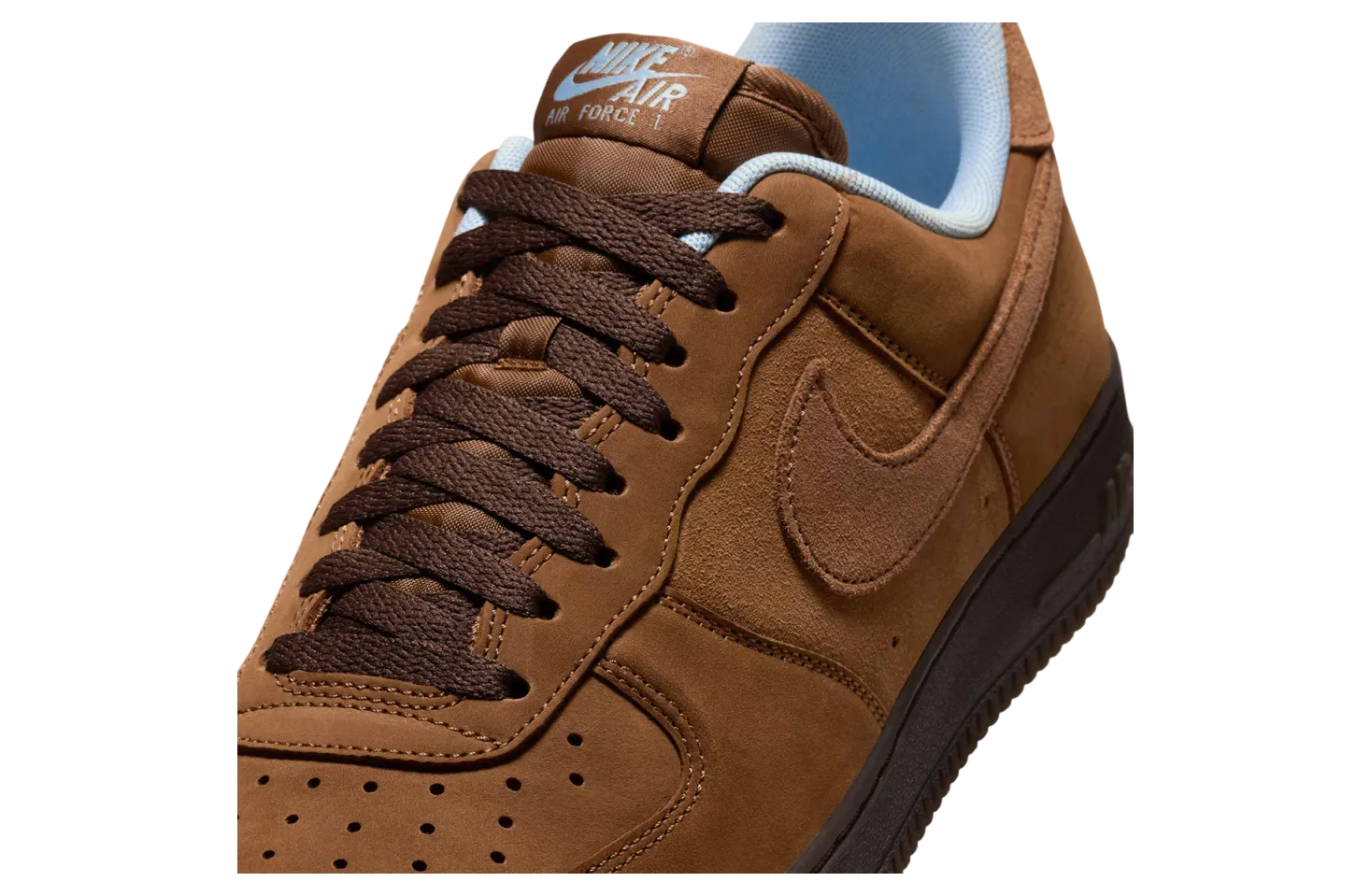nike air force 1 low light british tan blue 6