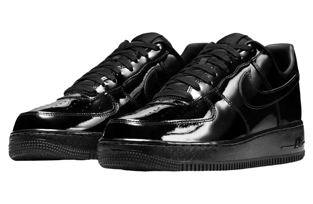 nike air force 1 low premium black patent 0