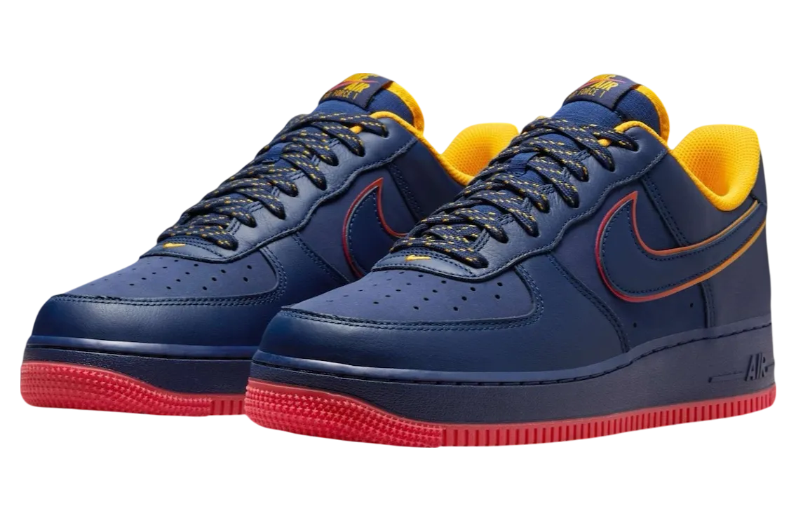 nike air force 1 low retro pack navy gold 0