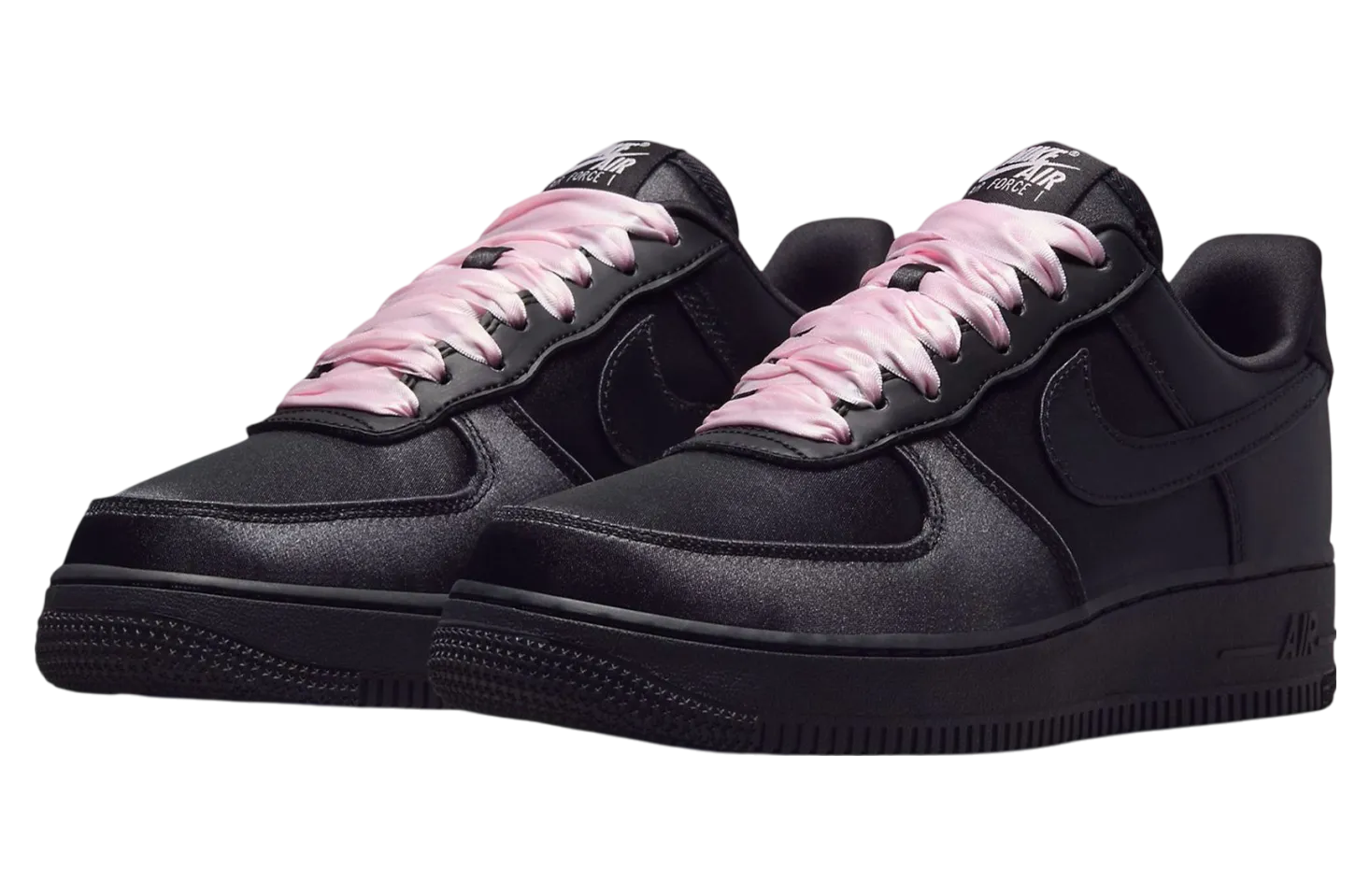 nike air force 1 low triple black satin 0
